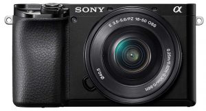 Sony Alpha a6100 Mirrorless Digital Camera with 16-50mm Lens front side