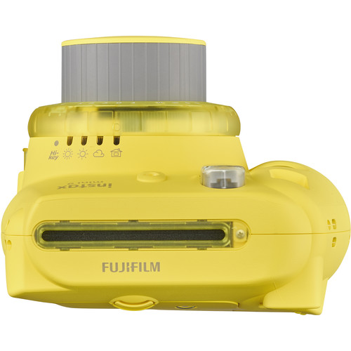 FUJIFILM INSTAX Mini 9 Instant Film Camera (Clear Yellow) TOP SIDE