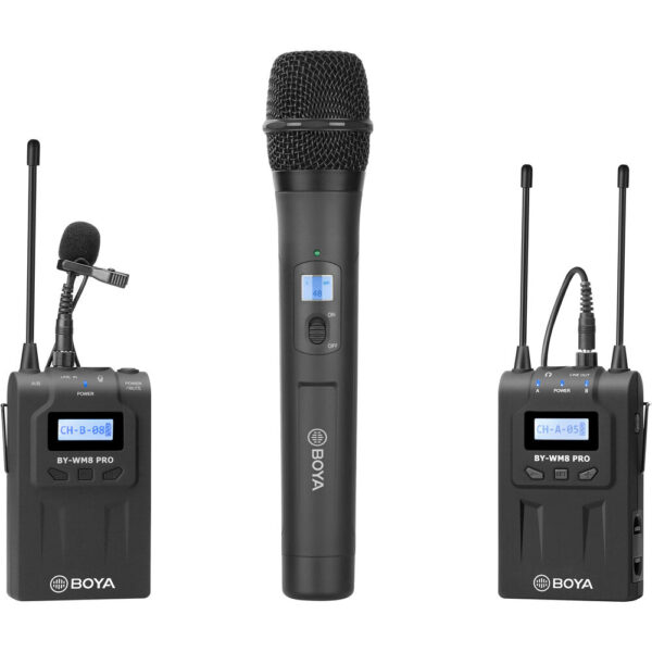 BOYA BY-WM8 Pro-K4 Dual-Channel Wireless Combo Lavalier & Handheld Microphone