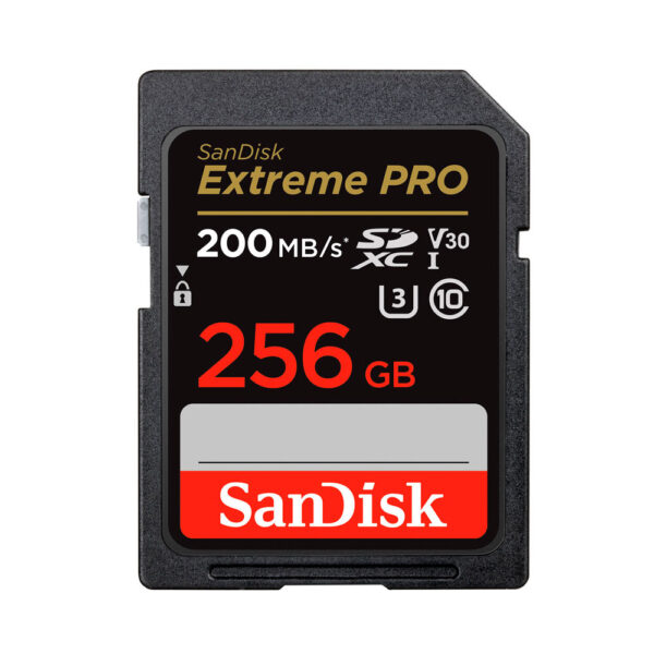 SanDisk 256GB Extreme PRO SDHC Card 200MBs Class 10
