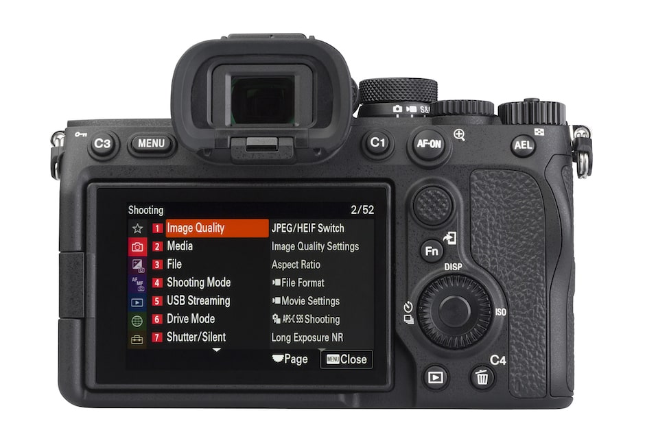 تصویر منو دوربین سونی آلفا 7