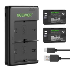 شارژر و باتري دوربين نيوور Neewer 2-Pack LP-E6NH Batttery Charger for Canon